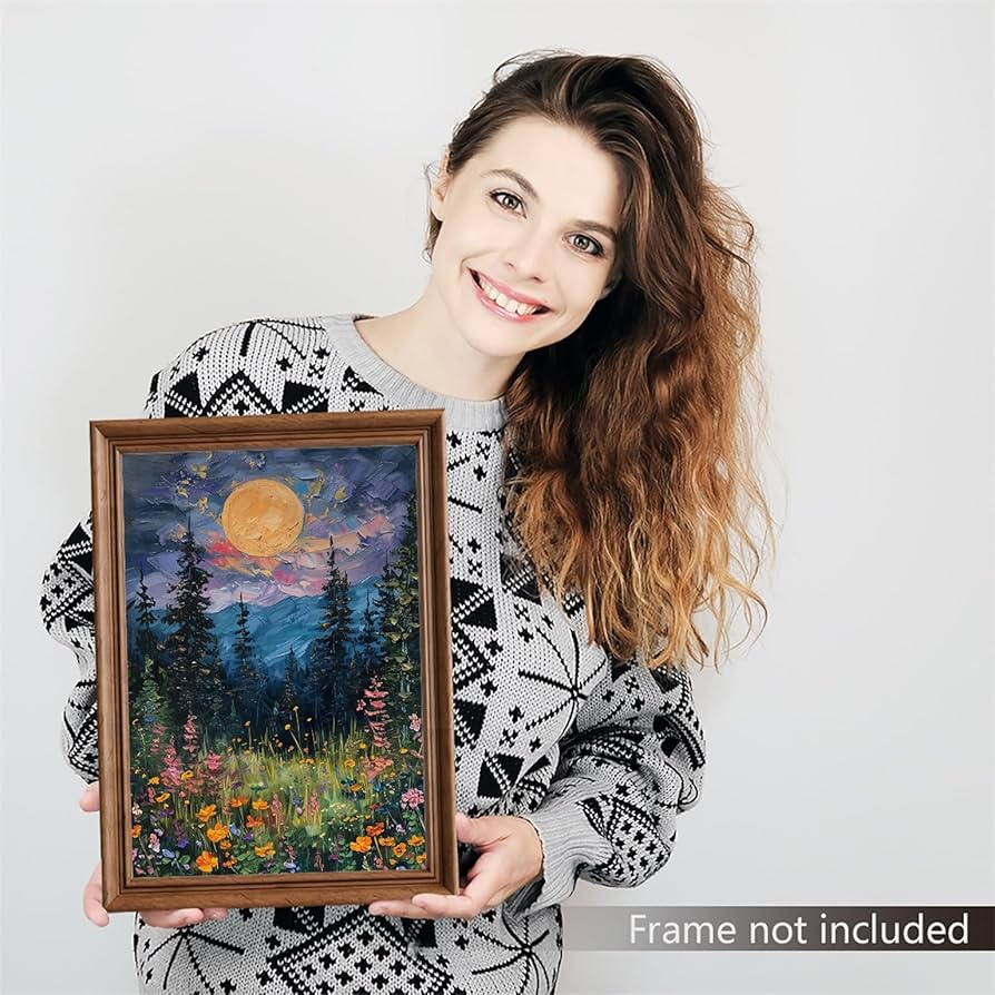 芸術写真 Nature Photograph Full Moon Art Print Full Moon In The Forest 3 Art Print by Vitalka - Fy